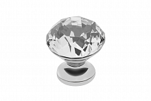 Ручка-кнопка с кристаллом GZ-CRPB30-01 хром — купить оптом и в розницу в интернет магазине GTV-Meridian.