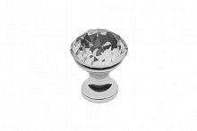 Ручка-кнопка с кристаллом GZ-CRPB25-01 хром — купить оптом и в розницу в интернет магазине GTV-Meridian.