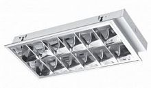Светильник растровый OS-RE218W , 2*18W, T8, с электронным ПРА (встраиваемый) L-612 — купить оптом и в розницу в интернет магазине GTV-Meridian.